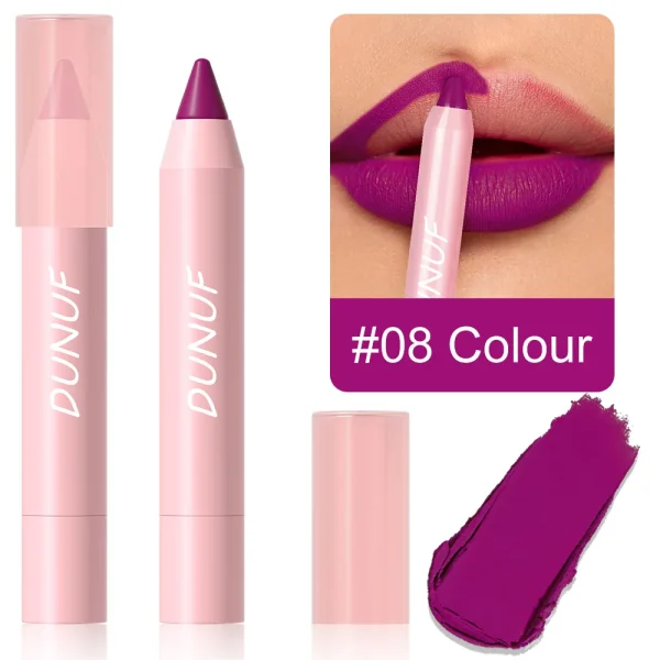 18-Colors Lipstick Pencil Waterproof Sexy Red Matte Contour Tint Lipstick Lasting Non-stick Cup Lipliner Pen Lip Makeup Cosmetic - Image 20