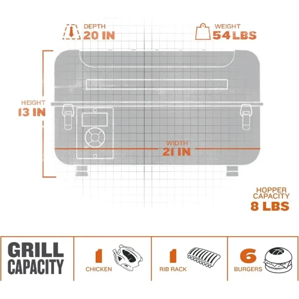 Traeger Grills TFT18KLD Ranger Portable Wood Pellet Grill and Smoker Electric Tabletop Pellet Smoker with Digital Arc Controller - Image 5