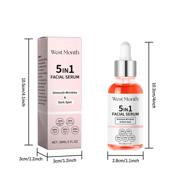 Collagen Facial Serum Reduce Wr-inkle Shrinking Pores Lighten Fine Lines Fade Dark Spots Moisturizing Hyaluronic Acid Essence - Image 8