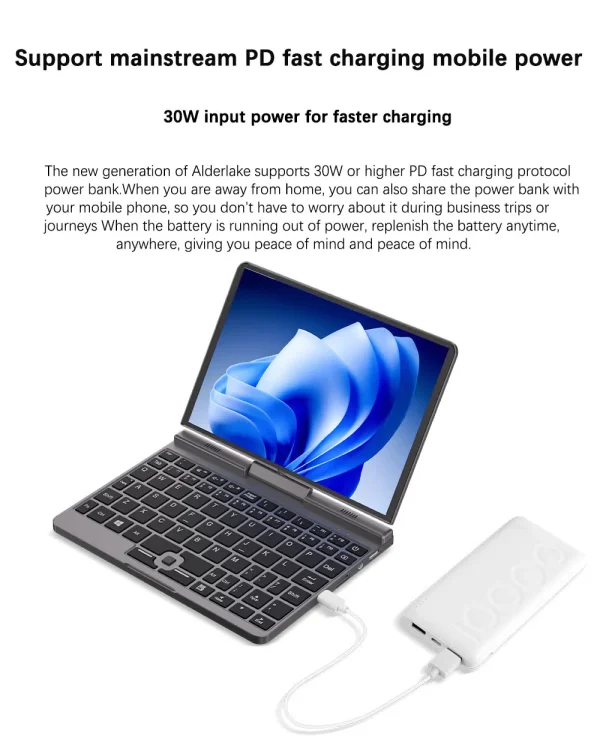 Pocket Laptop 12th Gen Mini Computer Intel Alder Lake N100 4 Core 8" Touch Screen 12G DDR5 Windows 11 Notebook Tablet PC 2 in 1 - Image 28