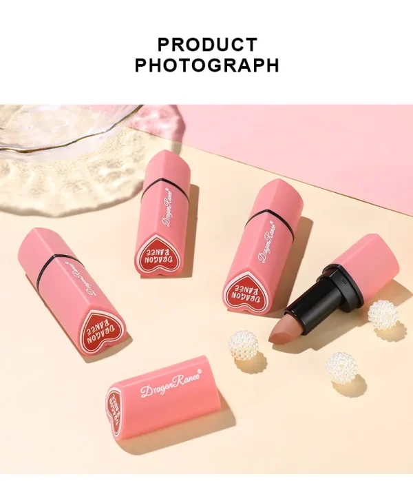 Cute Love Heart Lipstick Velvet Matte Nude Lipstick Pink Red Waterproof Lasting Lipsticks Stain Lip Balm Set Lip Tint Makeup - Image 15