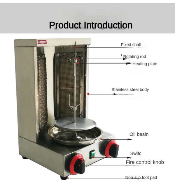 Commercial gas full-automatic rotating chicken oven, small Brazilian barbecue Türkiye barbecue machine - Image 11