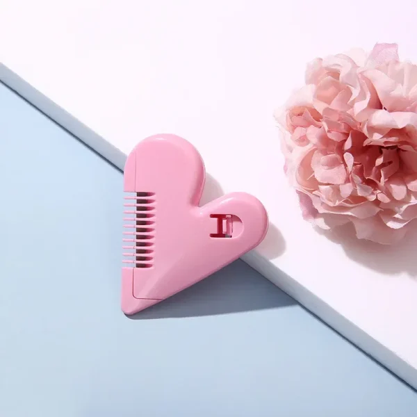 Children Bangs Trimming Artifact Children Trimmer Peach Heart Double-sided Hair Brush DIY Women Hair Trimmer Fringe Cut Tools - Image 6