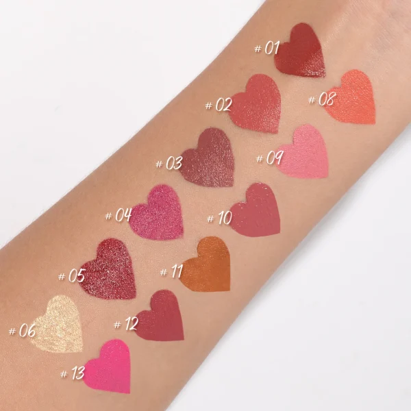 Heart Shape Vegan Creamy Blush Stick Matte Silky Waterproof Pink Blush Cream Makeup Stick High Pigment  3in1 Lip Eye Cheek Tint - Image 17