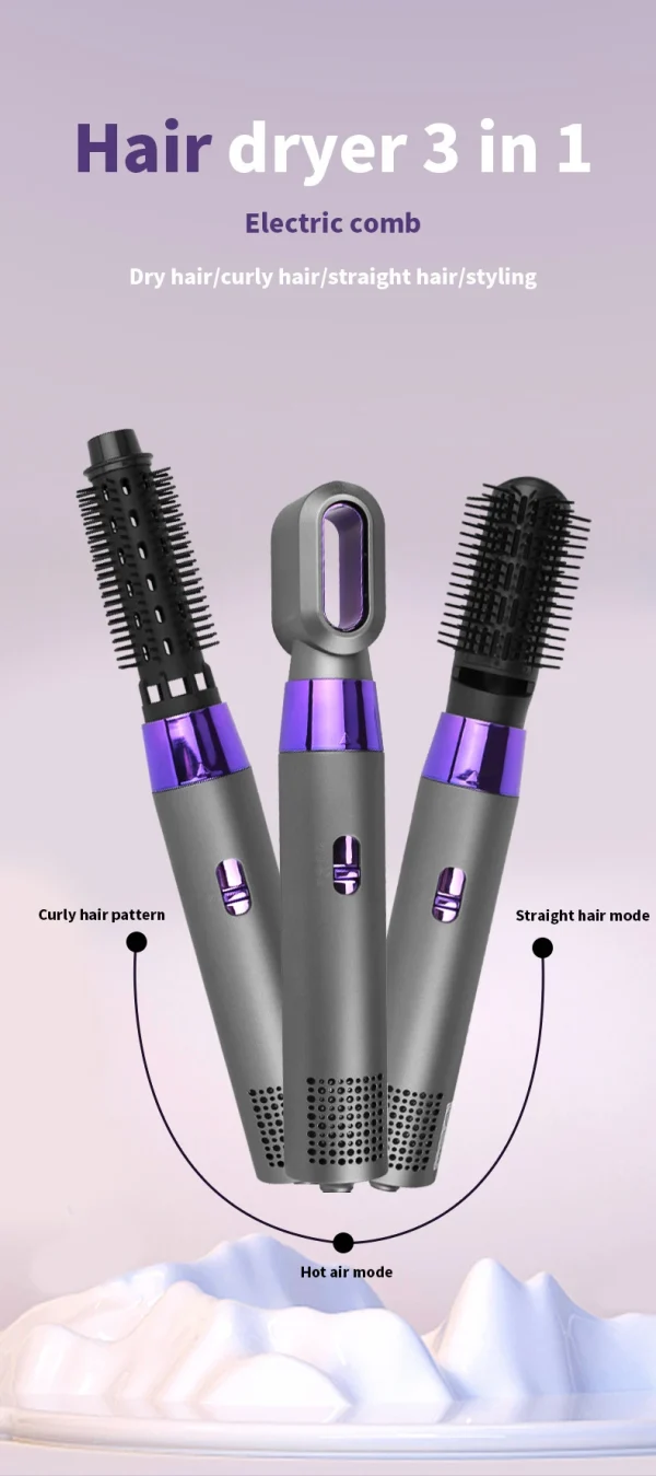 WAIKIL household electric three in one hair dryer women's high-power hot air comb hair salon specific curling iron styling tool - Image 7