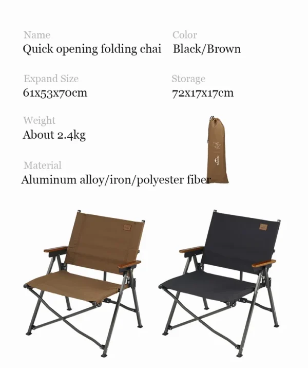 Naturehike Kermit Folding Chair Outdoor Portable Ultralight Aluminum Alloy Portable Picnic Camping Beach Travel Fishing Chair - Image 30