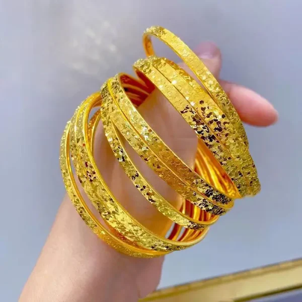 Pure Gold Color Sunflower Jewelry Set for Women Bracelet Pendant Necklaces Shiny Exquisite Jewelry Set Gift for Women - Image 5