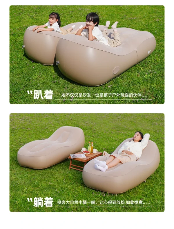 Inflatable Lazy Air Sofa Bed Beach Couple Camping Foldable Air Sofa Bed Outdoor Nature Romantic Relexing Lounge Divani Air Chair - Image 25