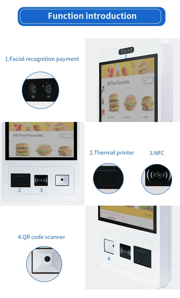 TouchWo 27 32 inch Windows/Android OS Capacitive Touch Screen Pc Touchscree Self Service Ticket/Payment/Ordering Kiosk - Image 10