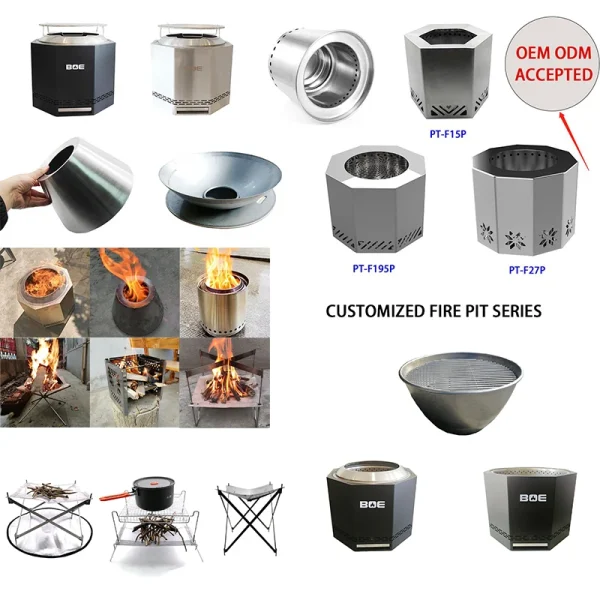 Bbq Fire Pit De Camping Stove Square Charcoal Barbecue Cast Iron Barbeque Wood Fired Pellet Grill Smoker - Image 38