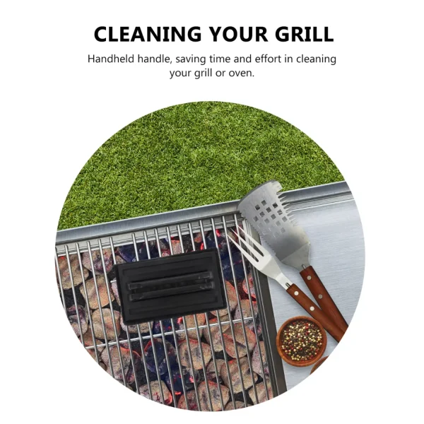 3 Pcs Grill Cleaning Brush Charcoal Wipes Small Oven Scouring Pad BBQ Sponge Pp Accessory Grill cover Smoker digital Traeger - Image 3