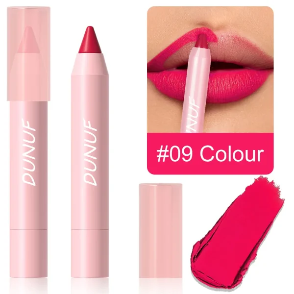 18-Colors Lipstick Pencil Waterproof Sexy Red Matte Contour Tint Lipstick Lasting Non-stick Cup Lipliner Pen Lip Makeup Cosmetic - Image 19