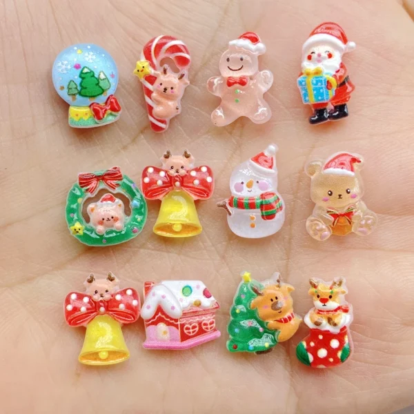 50Pcs Mixed Nail Art Resin Cartoon Mini Halloween Series Charms Rhinestones DIY Craft For Nail 3D Decorations Jewelry - Image 4