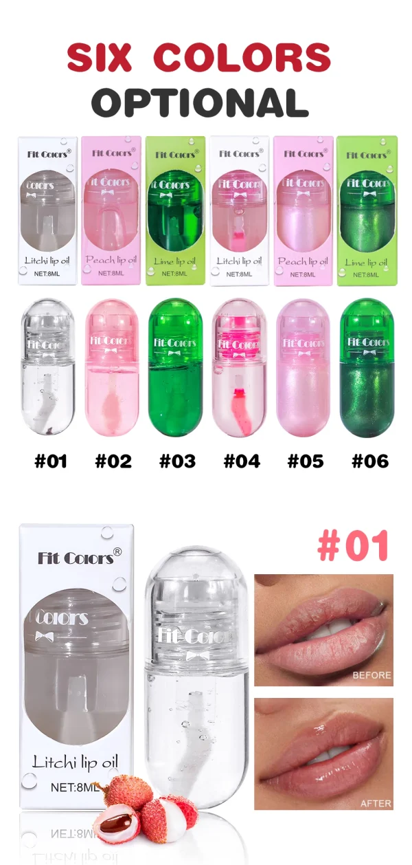 6 Piece Color Changing Lip Gloss Set Fruity Scent Moisturizing and Long Lasting Smooth Hydrating Temperature Activated Lip tint - Image 16