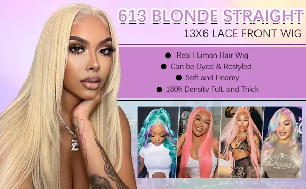 13x6 Hd Transparent Lace Frontal Wigs Human Hair Colored Wig 613 Bone Straight 30 Inch Blonde Brazilian 100% For Women Choice - Image 7