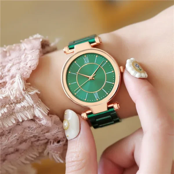 Luxury Rose Gold Stainless Steel Watches Female Classic Round Dial Quartz Watch Women Business Wristwatches Wrist Jewelry Reloj - Image 23