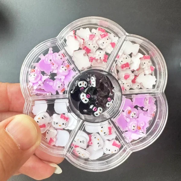 Sanrio Nail Charms Hello Kitty Design Nail Art Diy Mini Rhinestones Flatback Charms Crafts Stones for Manicure Nail Charms 70PCS - Image 17