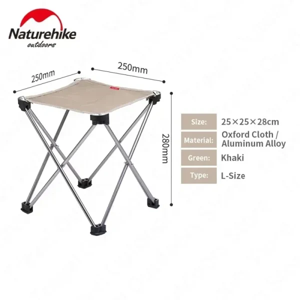 Naturehike Ultralight Aluminum Alloy Portable Fishing Chair Outdoor Folding Bench Stool Picnic 900D Oxford Cloth Camping Supplie - Image 7