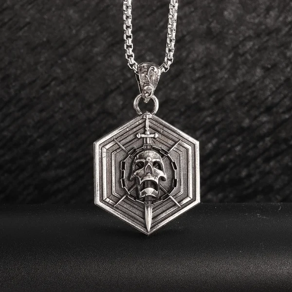 Popular Retro Style Celtic Knot Shield Pendant Necklace Men Women Amulet Hip Hop Punk Personalized Jewelry - Image 14