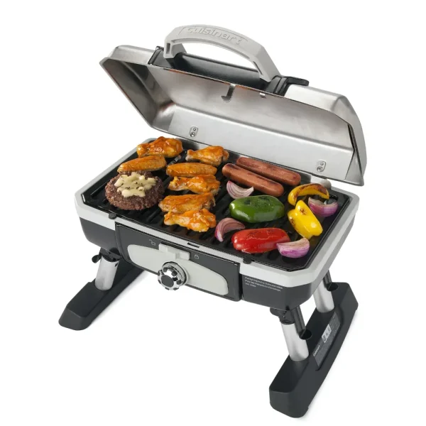 Gourmet Tabletop Gas Grill - Stainless Steel - CGG-180T bbq grill portable - Image 5