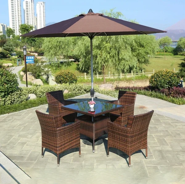 Nordic Rattan Garden Furniture Sets Household Patio Furniture Balcony Outdoor Furniture Leisure Table and Chair Three-piece Set - Image 24