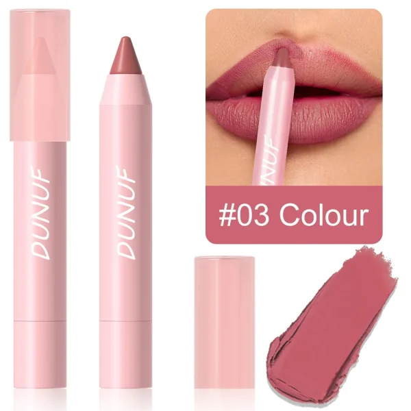 18-Colors Lipstick Pencil Waterproof Sexy Red Matte Contour Tint Lipstick Lasting Non-stick Cup Lipliner Pen Lip Makeup Cosmetic - Image 10