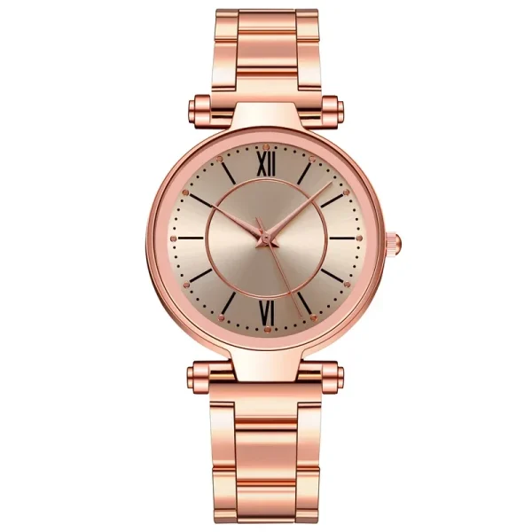 Luxury Rose Gold Stainless Steel Watches Female Classic Round Dial Quartz Watch Women Business Wristwatches Wrist Jewelry Reloj - Image 28