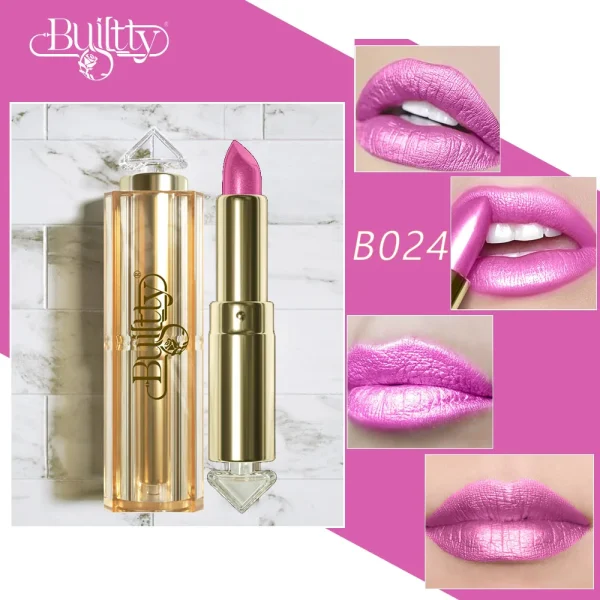 BUILTTY Korean Glitter Pearl Dropshiping Lipstick Matte Nude Color Long Lasting Waterproof Wholesale Price Red Pink Purple - Image 15