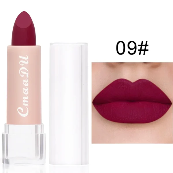 1PC Matte Nude Lipstick Waterproof Long Lasting Non-stick Cup Sexy Red Pink Velvet Lipsticks Women Makeup Cosmetic 15 Colors - Image 10