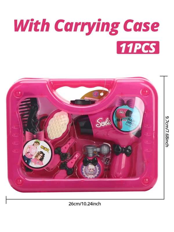 Kids Hair Dryer Playset Princess Pretend Play Makeup Set Suitable for children over 3 years old - Image 3