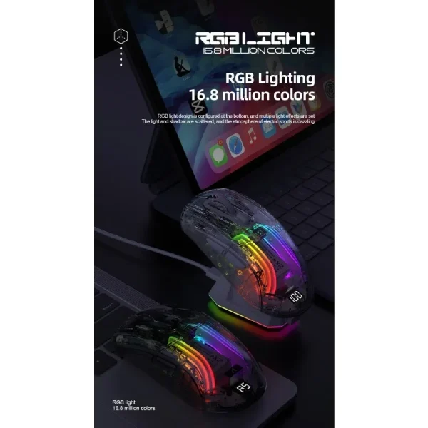 Attack Shark X2 Pro Magnetic Charging Bluetooth Mouse, Tri-Mode , RGB Lights, Transparent, Battery Indicator, Computer Phone - Image 17