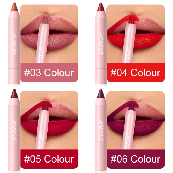 18-Colors Lipstick Pencil Waterproof Sexy Red Matte Contour Tint Lipstick Lasting Non-stick Cup Lipliner Pen Lip Makeup Cosmetic - Image 31