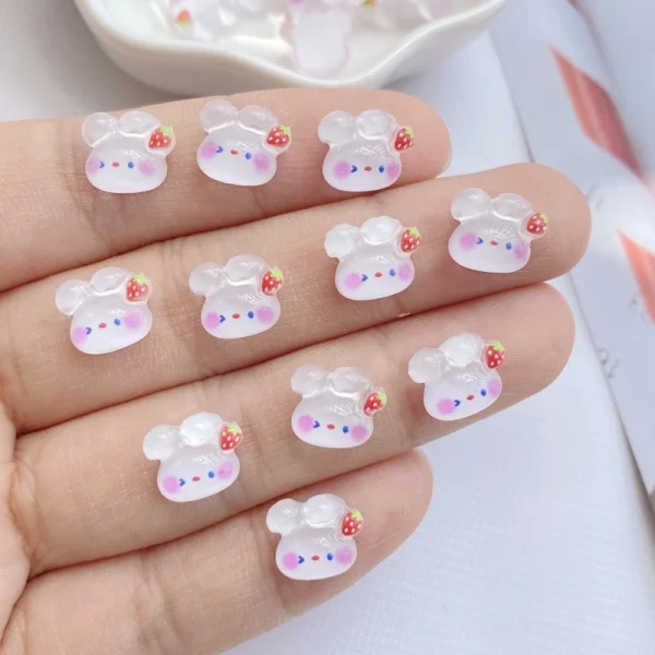 50Pcs New Cute Resin 8*10mm Mini Shiny Little Cat Flatback  Ornament Jewelry Making Manicure Hairwear Accessories - Image 12