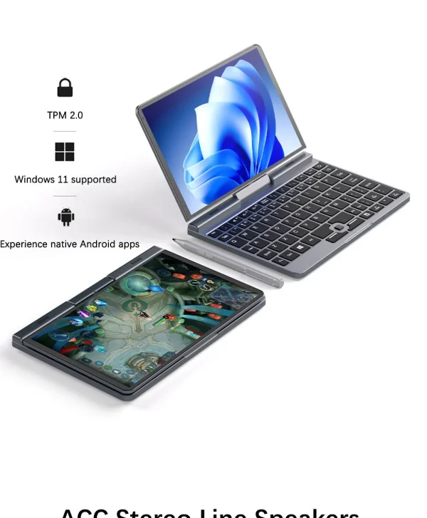 Pocket Laptop 12th Gen Mini Computer Intel Alder Lake N100 4 Core 8" Touch Screen 12G DDR5 Windows 11 Notebook Tablet PC 2 in 1 - Image 23