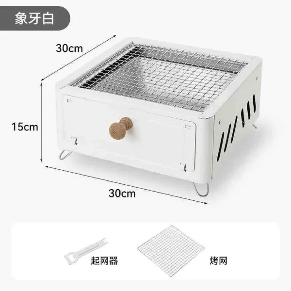 Square grill Charcoal grill Charcoal Enclosed Tea making Outdoor courtyard Outdoor, camping cookware - Image 10