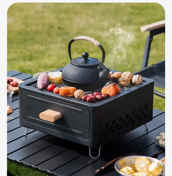 Square grill Charcoal grill Charcoal Enclosed Tea making Outdoor courtyard Outdoor, camping cookware - Image 22