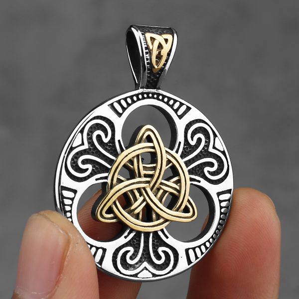 Stainless Steel Vintage Viking Mixed Gold Color Odin Rune Necklace Men Celtic Knot Amulet Pendant Nordic Jewelry as Men’s Gifts - Image 16