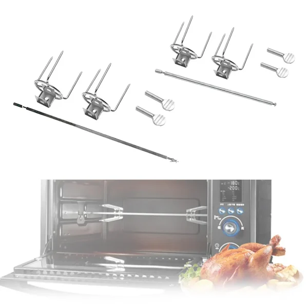 Grill Roast Chicken Fork Portable Turkey Roasting Grill Complete Holders Chicken Roaster Rack for Patio Outdoor Picnic Backyard