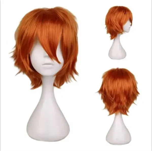 Male Wig Black White Purple blonde Red Short Hair Cosplay Anime Costume Halloween Wigs Synthetic Hair With Bangs For Men - Image 15