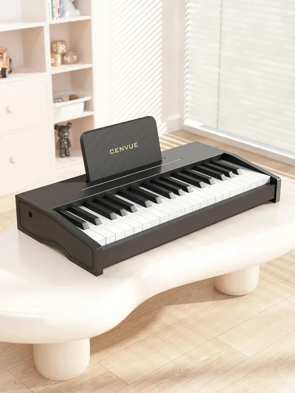 Wooden Children Little Piano Pattern Electronic Keyboard Beginner Baby Infant Boy Girl Baby Toy Gift - Image 9