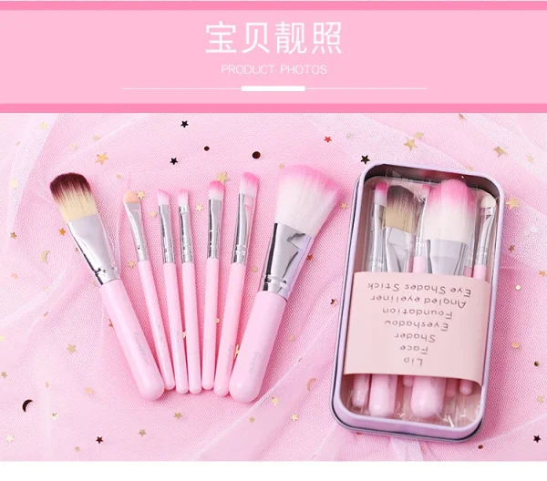 Hello Kitty Makeup Brush Set with Box Cute Fashion Blush Eyebrow Lip Eyeshadow Brush Beauty Tool Women Girls Facial Makeup Gift - Image 23