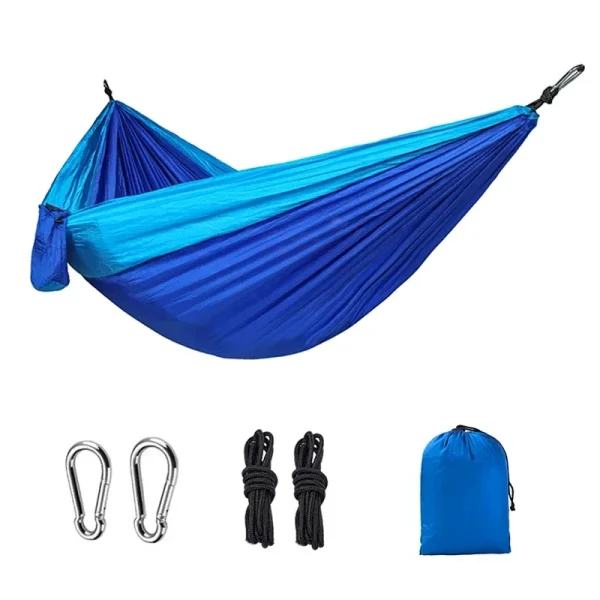 Hammocks Single Person Portable Outdoor Camping Hammock Outdoor Hanging Swing Chair Parachute Fabric Hanging Bed - Image 7