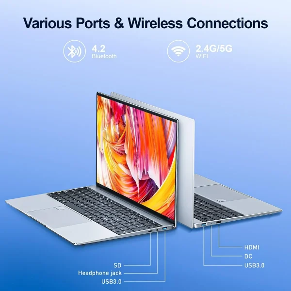 2024 New Laptop 15.6 Inch 2TB SSD Windows 11 Pro Portatiles Ordenador Intel N5095 Office Computer PC with Fingerprint Unlocking - Image 29