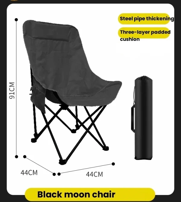 Portable Chairs Folding Camping Chair Beach Chair with Side Pocket Design Suitable for People Easy to Open Leisure Fishing Chair - Image 8