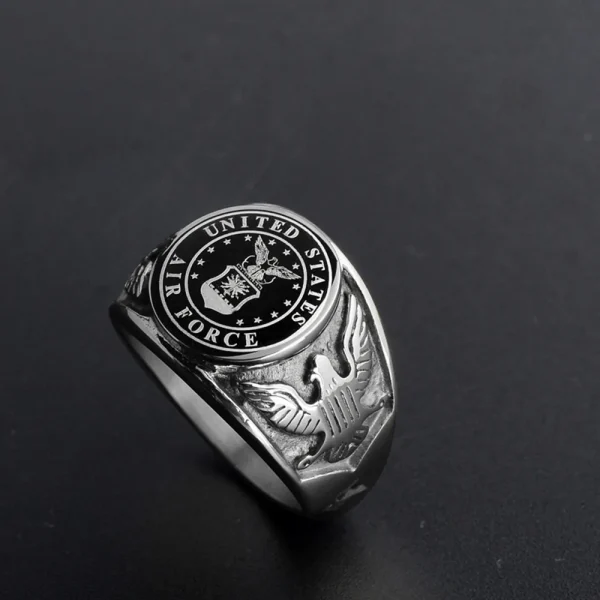 Stainless Steel Men Punk Rock Military USMC ARMY NAVY Rings Jewelry Size 7-13 - Image 6