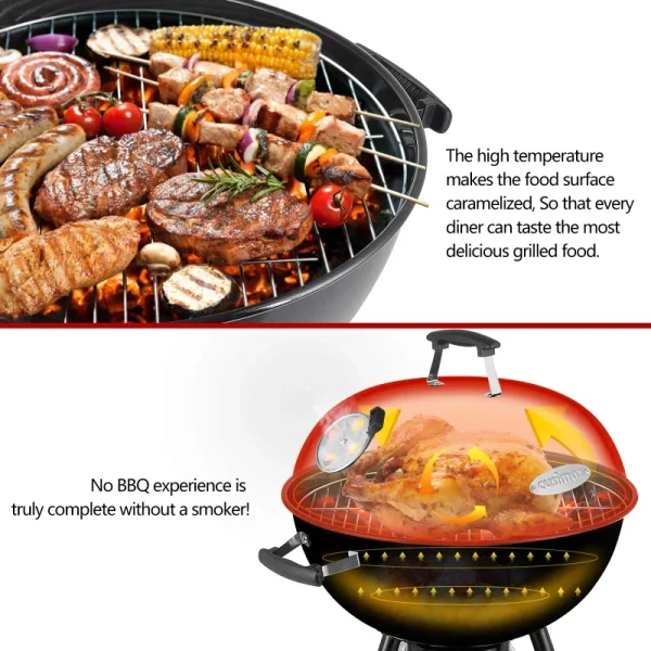 BBQ table Charcoal Grill Portable BBQ Grill Kettle 22.5 inch, Outdoor Grills & Smokers for Patio Backyard Barbecue camping oven - Image 4