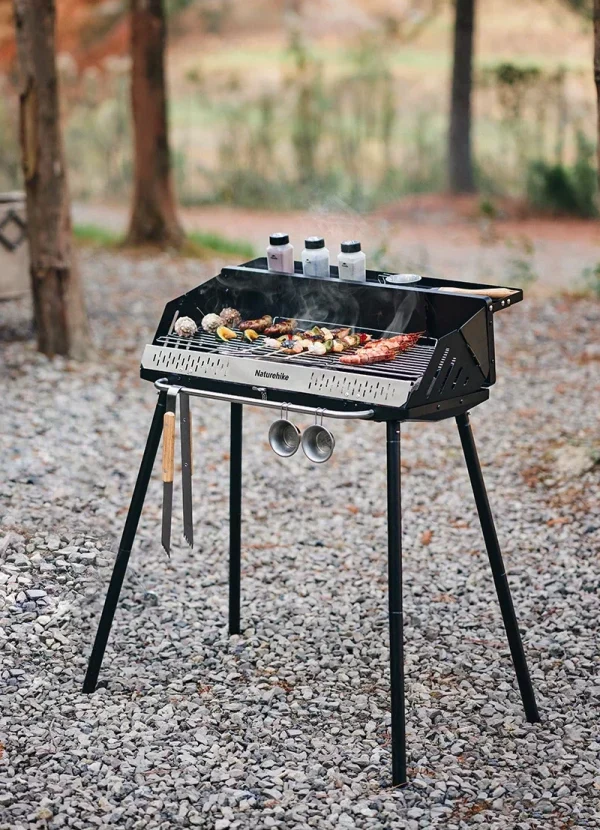 Naturehike Vertical Barbecue Rack Foldable Barbecue Charcoal Grill Stainless Steel Folding BBQ Grill For Outdoor Cooking Camping - Image 21