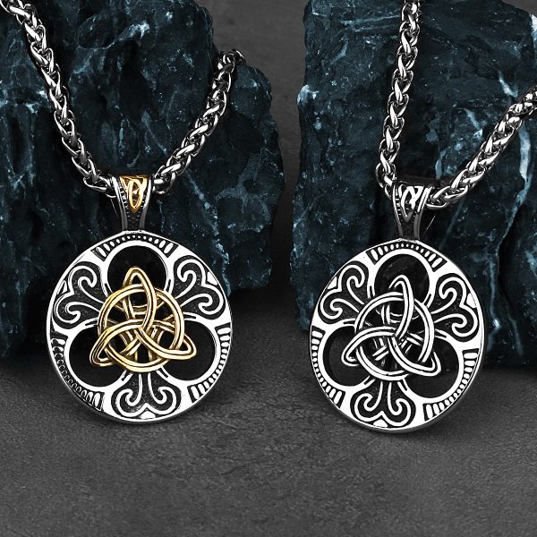 Stainless Steel Vintage Viking Mixed Gold Color Odin Rune Necklace Men Celtic Knot Amulet Pendant Nordic Jewelry as Men’s Gifts - Image 13