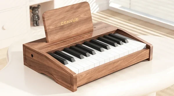 Wooden Children Little Piano Pattern Electronic Keyboard Beginner Baby Infant Boy Girl Baby Toy Gift - Image 52