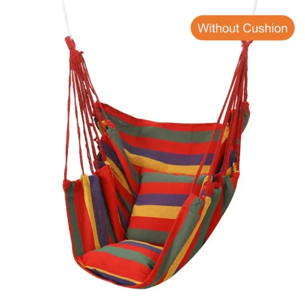 Canvas Hanging Hammock Chair Hanging Rope Swing Bed 200KG Load Bearing For Outdoor Garden Porch Beach Camping Travel no cushion - Image 7